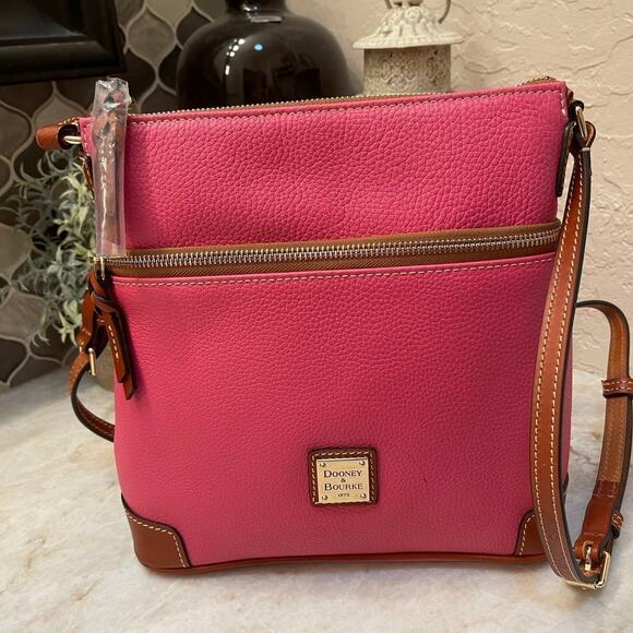 Dooney & Bourke pebbled leather crossbody PINK NWT   Rare color - Picture 13 of 15